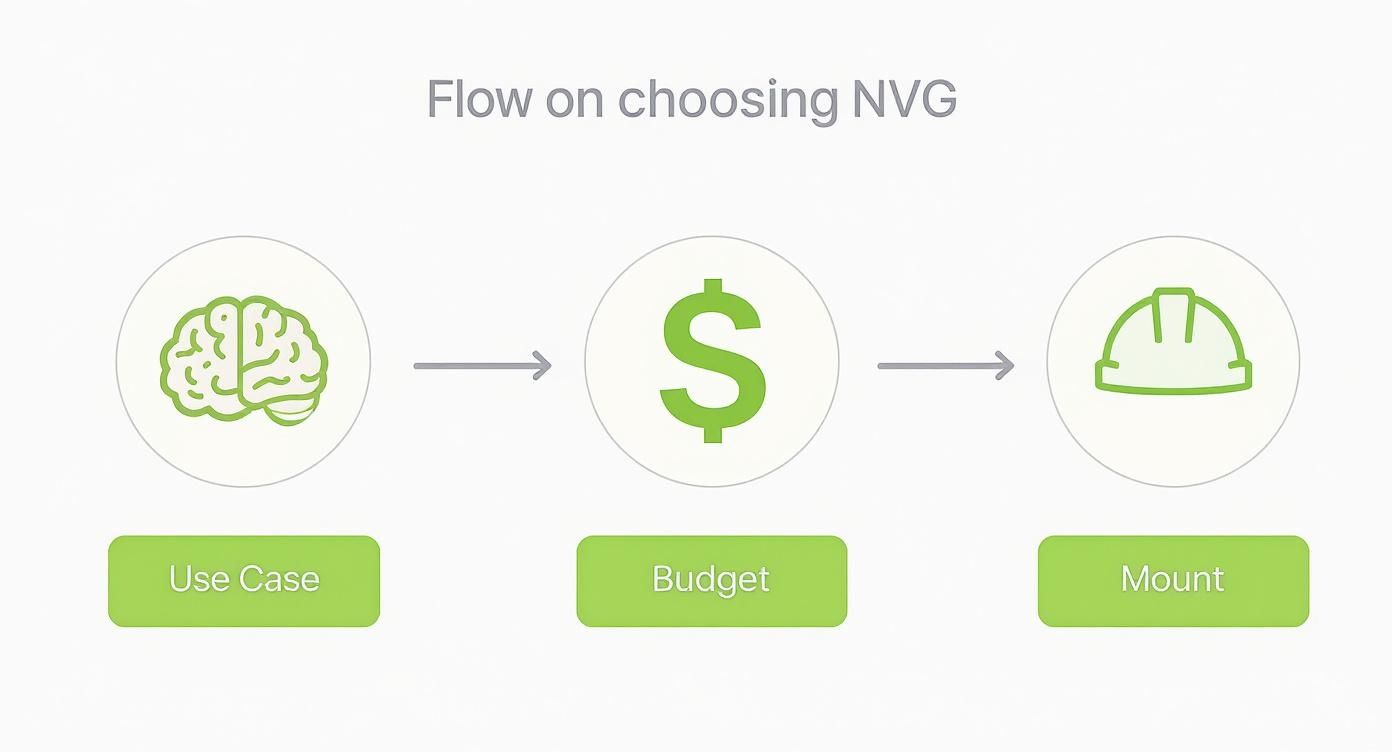 Infographic about night vision monocular head mount