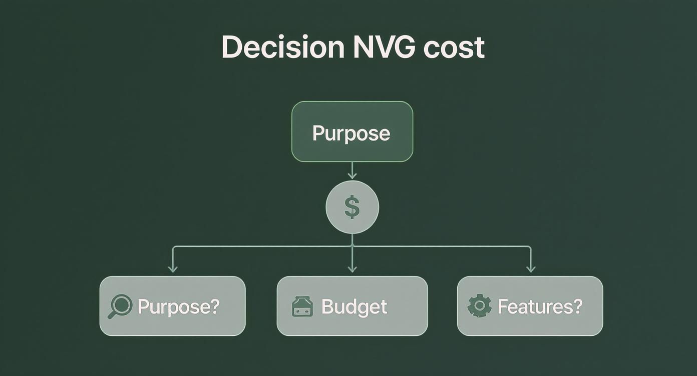 Infographic about how much is night vision goggles