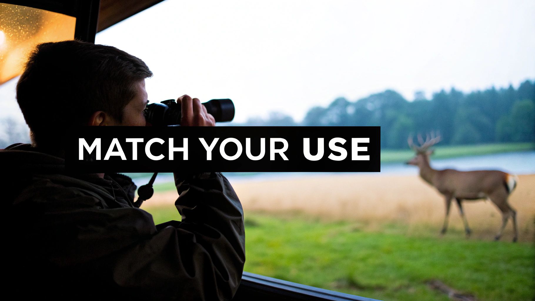 A person using night vision binoculars for wildlife observation