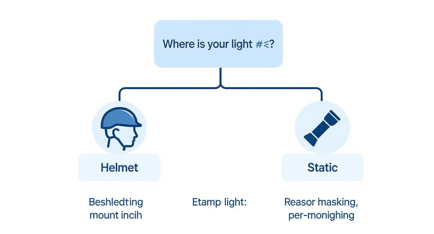 Infographic about light helmet mount