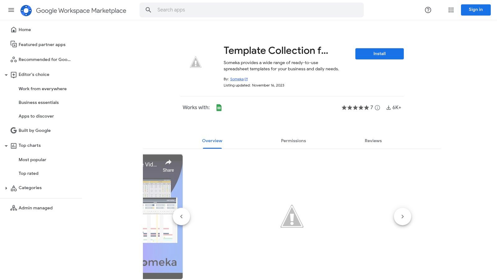 Someka Template Collection (Google Workspace Marketplace)