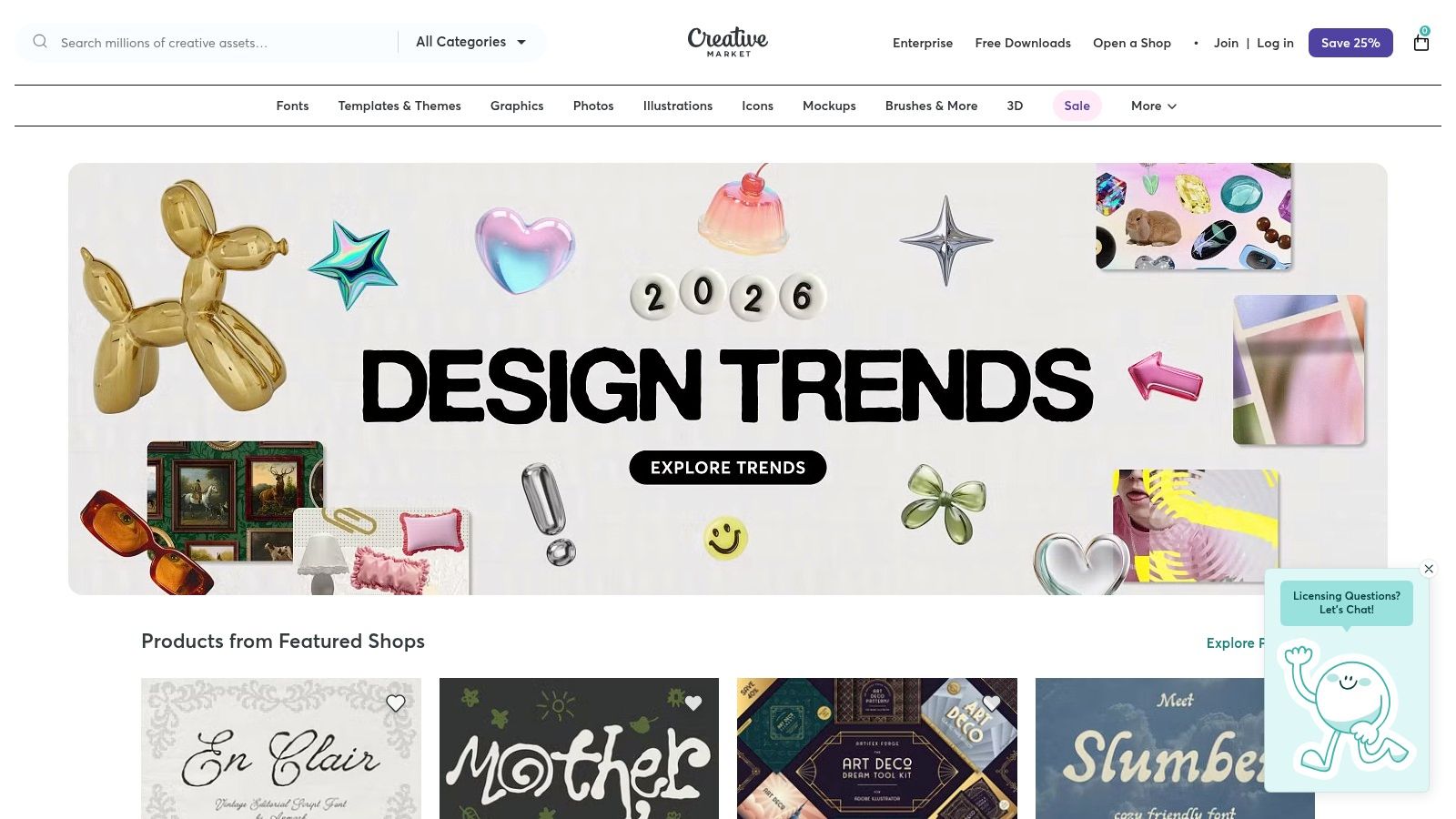 Creative Market (Pay‑per‑item templates)
