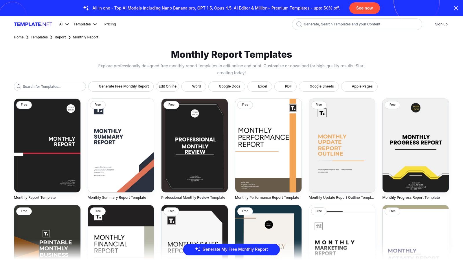Template.net (Business Report Templates by Document Type)