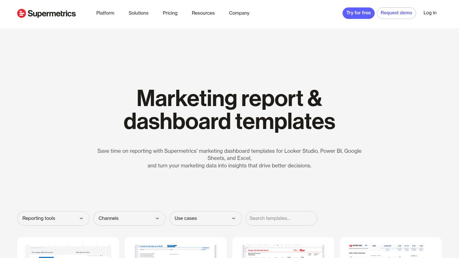 Supermetrics Template Gallery
