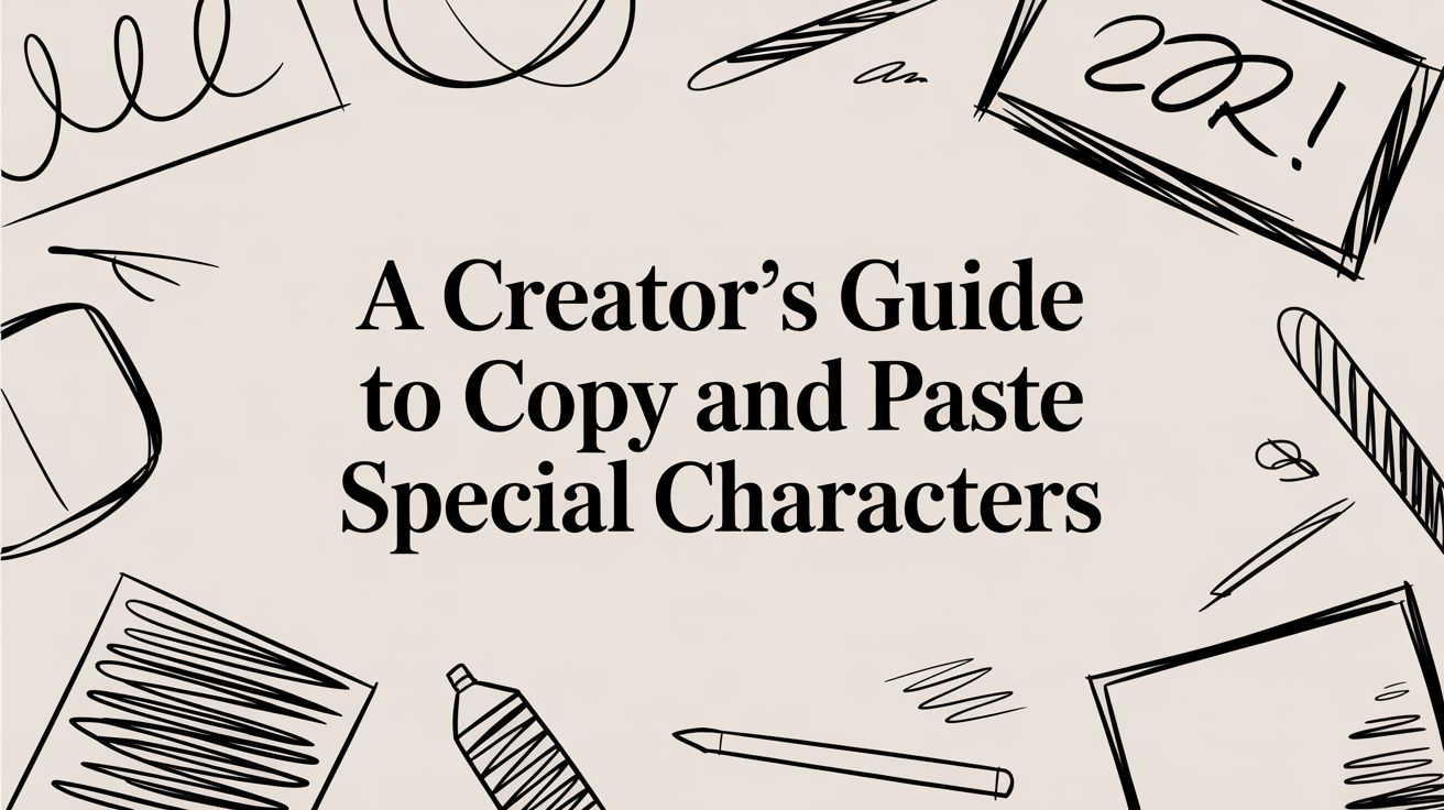 A Creator's Guide to Copy and Paste Special Characters