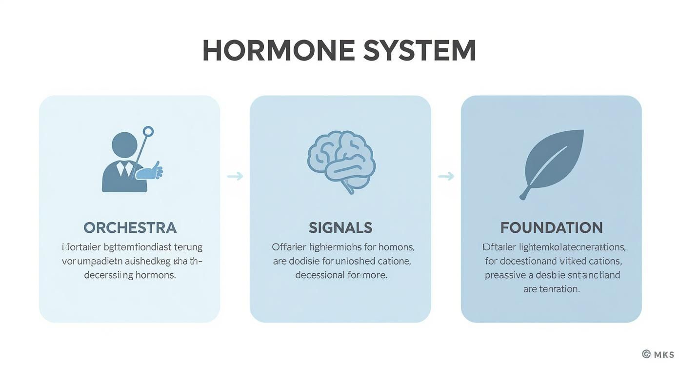 Infographic about supplements for hormone balance