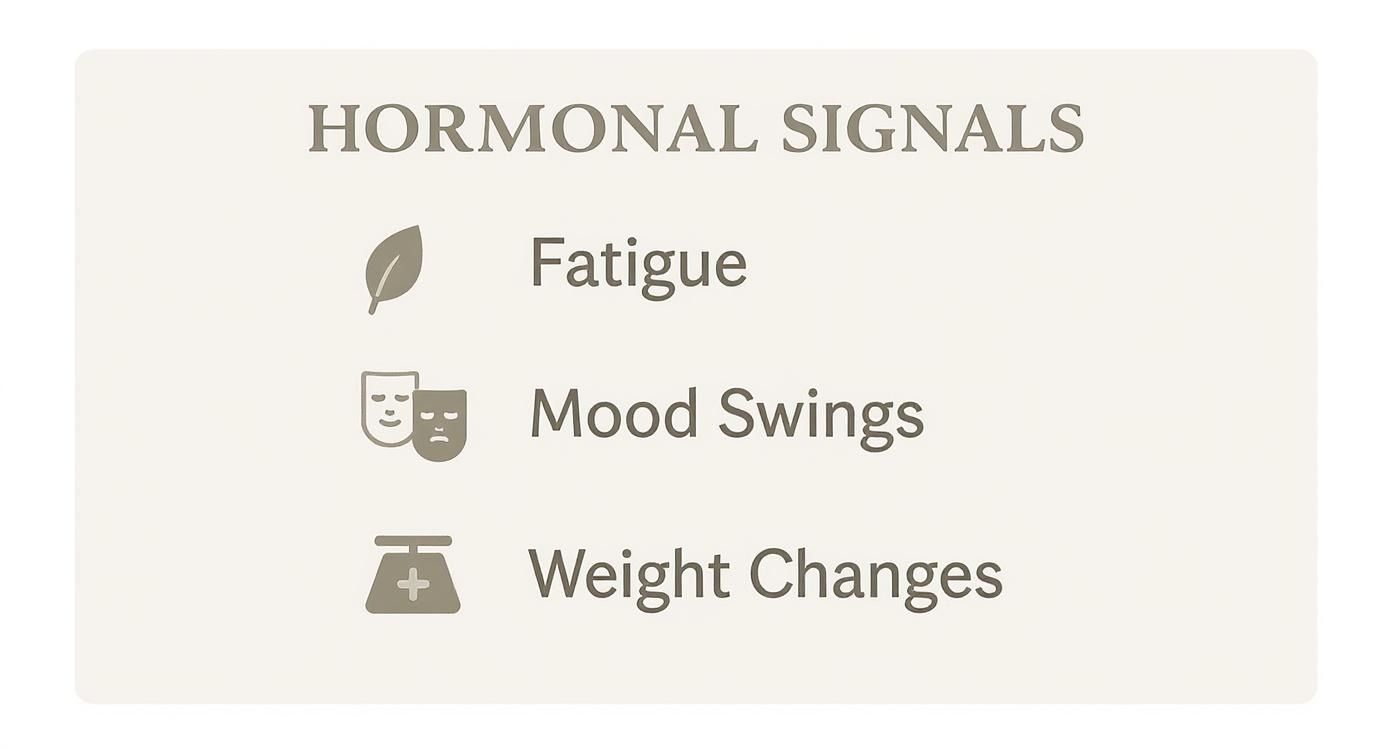 Infographic about hormonal balance naturally