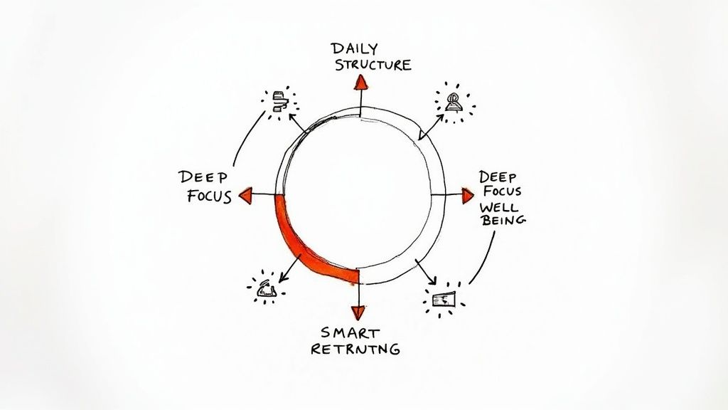 A person sitting at a desk with a laptop, focused on their work.