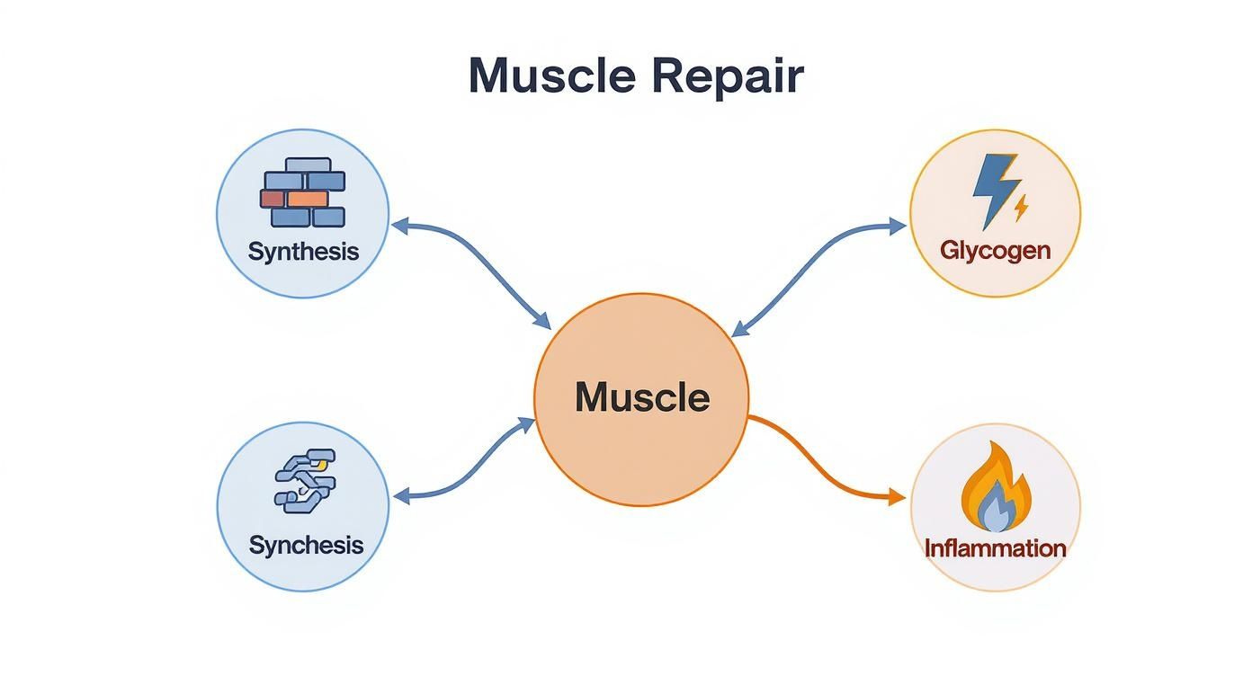 Infographic about best supplements for muscle recovery