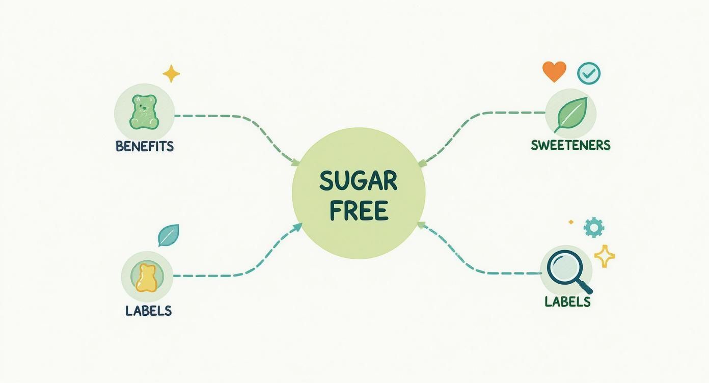 Infographic about sugar free gummy