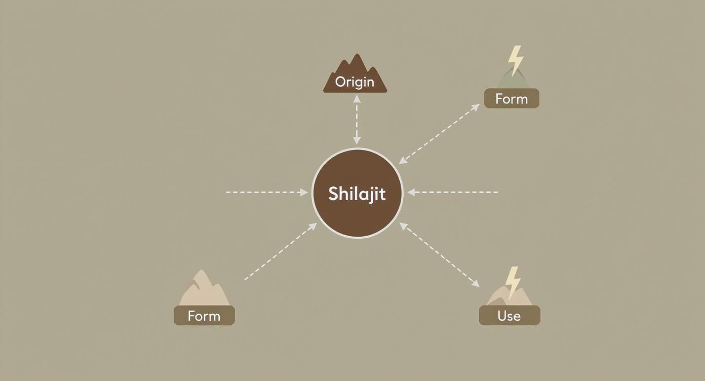 Infographic about what is shilajit