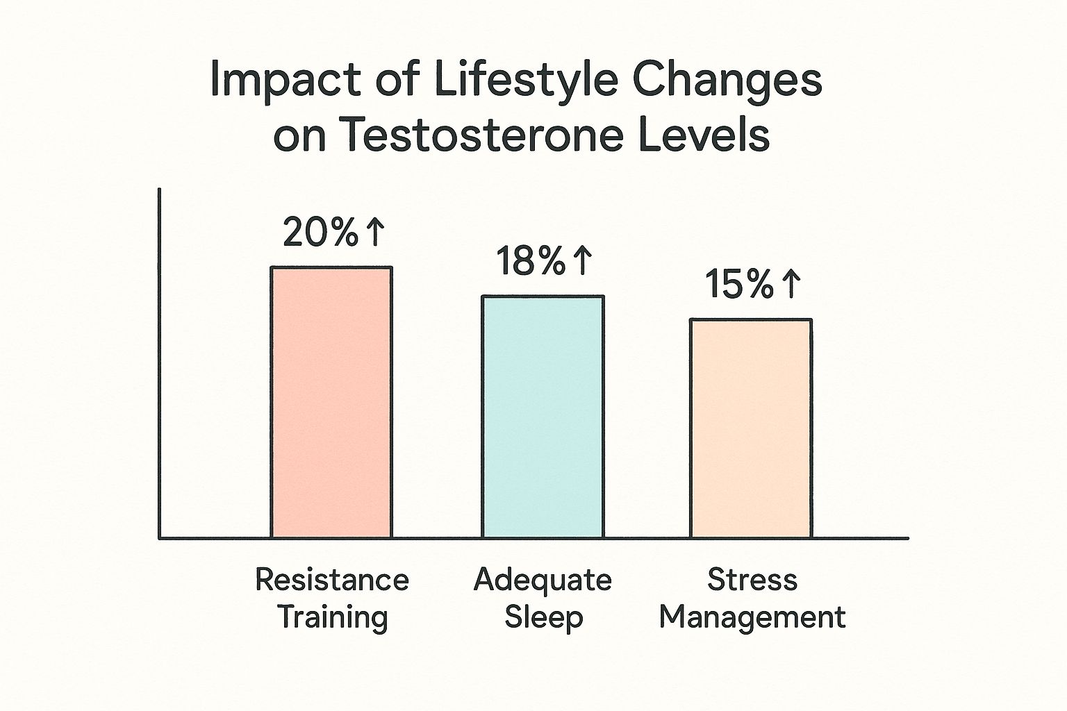 Infographic about natural testosterone boosters for men