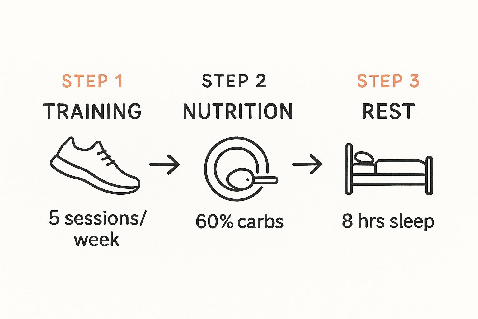 Infographic about how to increase endurance fast