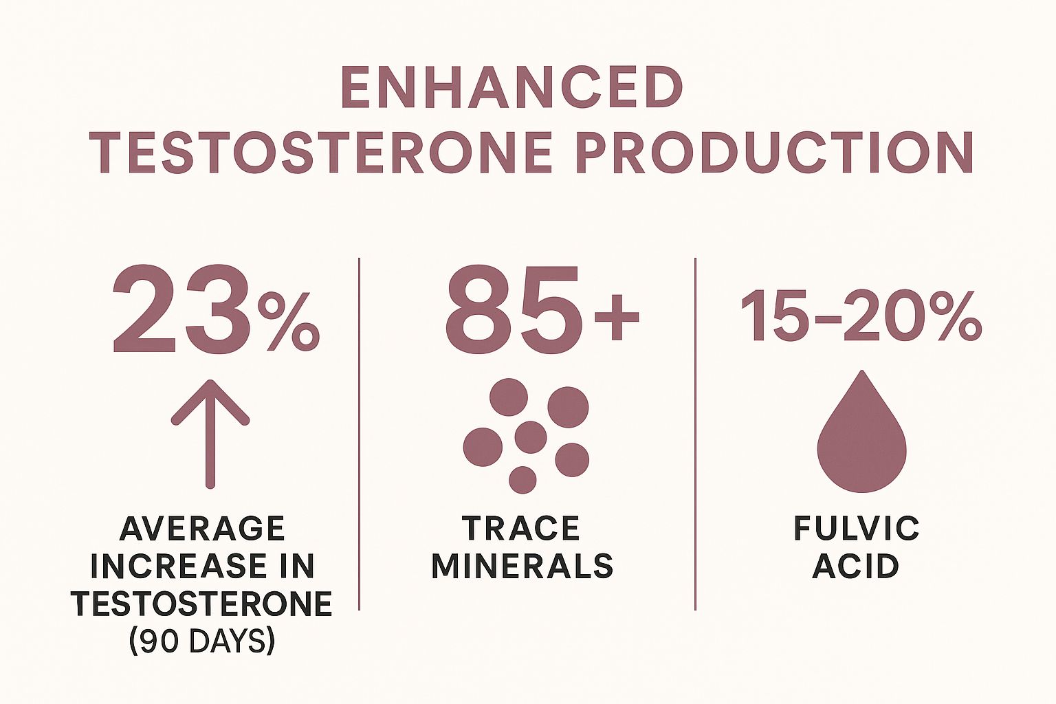 Infographic showing key data about Enhanced Testosterone Production