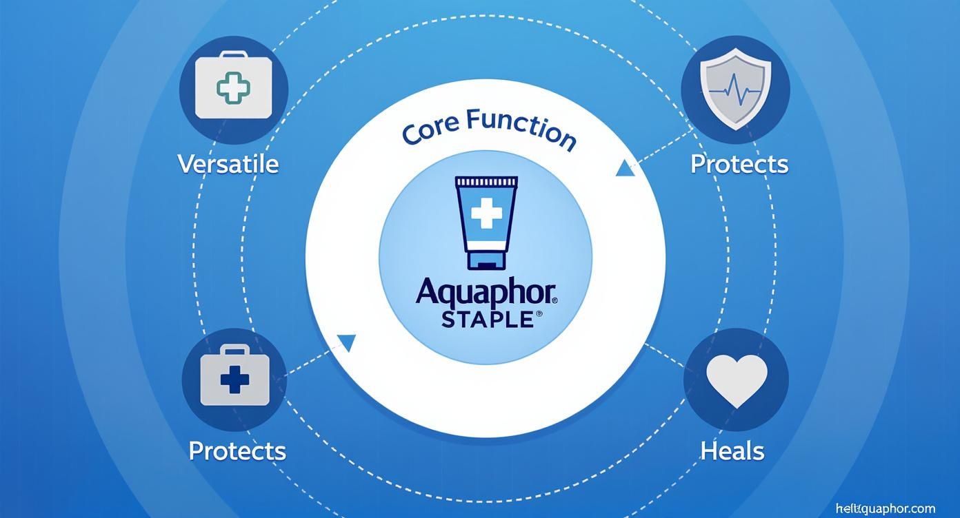 Infographic about aquaphor healing ointment review