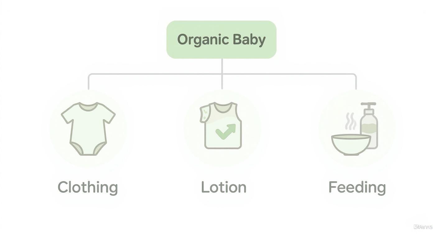 Infographic about best organic baby products