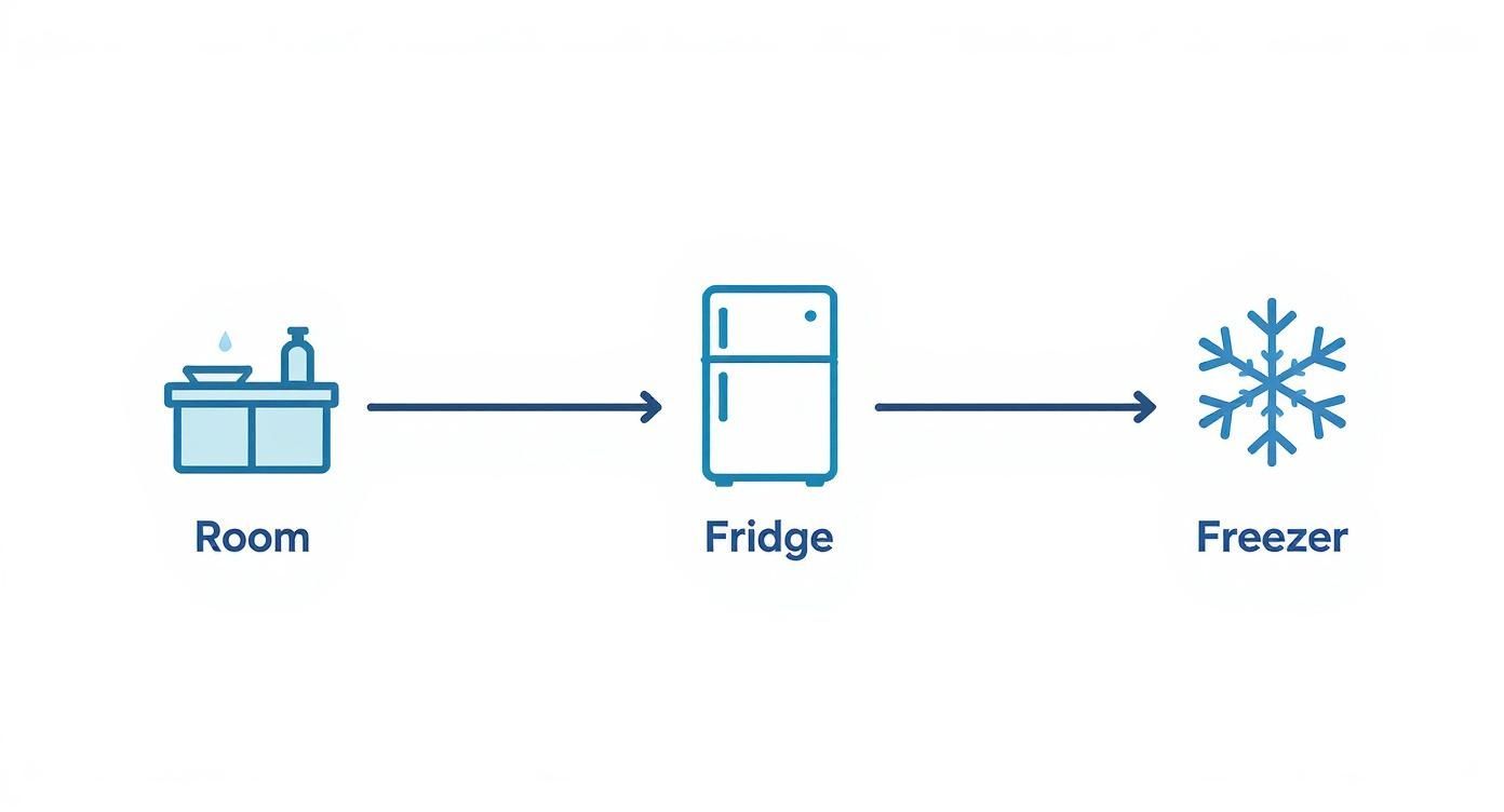Infographic about how to store breast milk