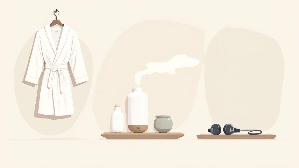 A beautifully arranged spa-themed gift basket for a new mom.