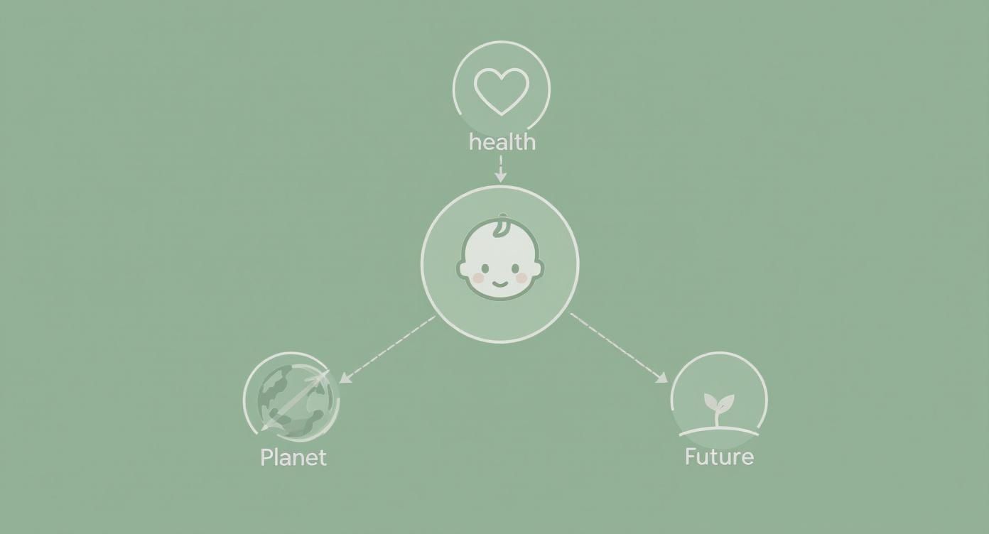 Infographic about sustainable baby products