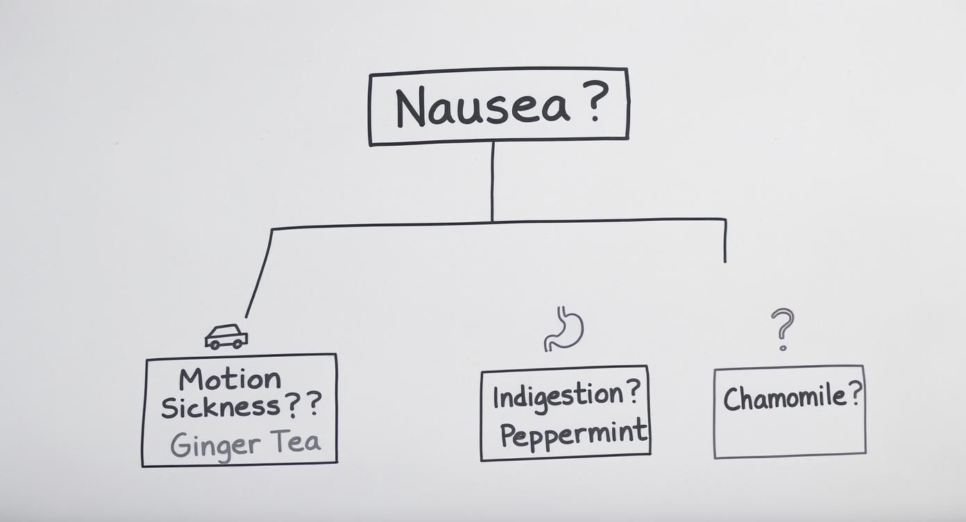 Infographic about anti nausea tea