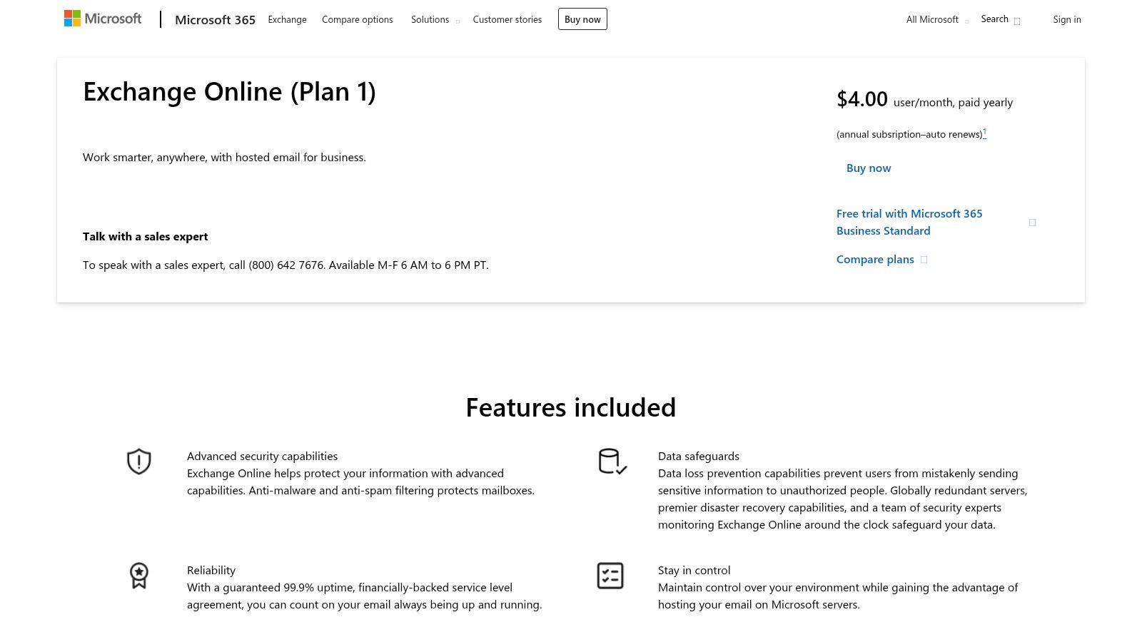 Microsoft Exchange Online (and Microsoft 365 for Business)