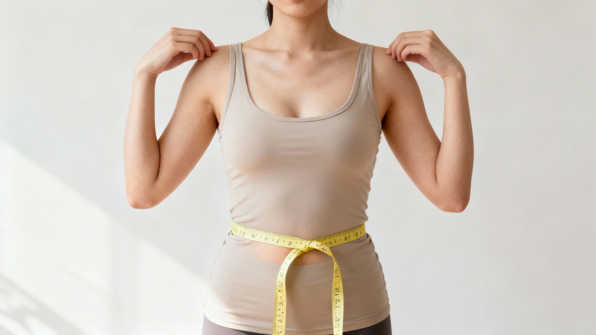 Woman with an hourglass figure wearing a stylish dress