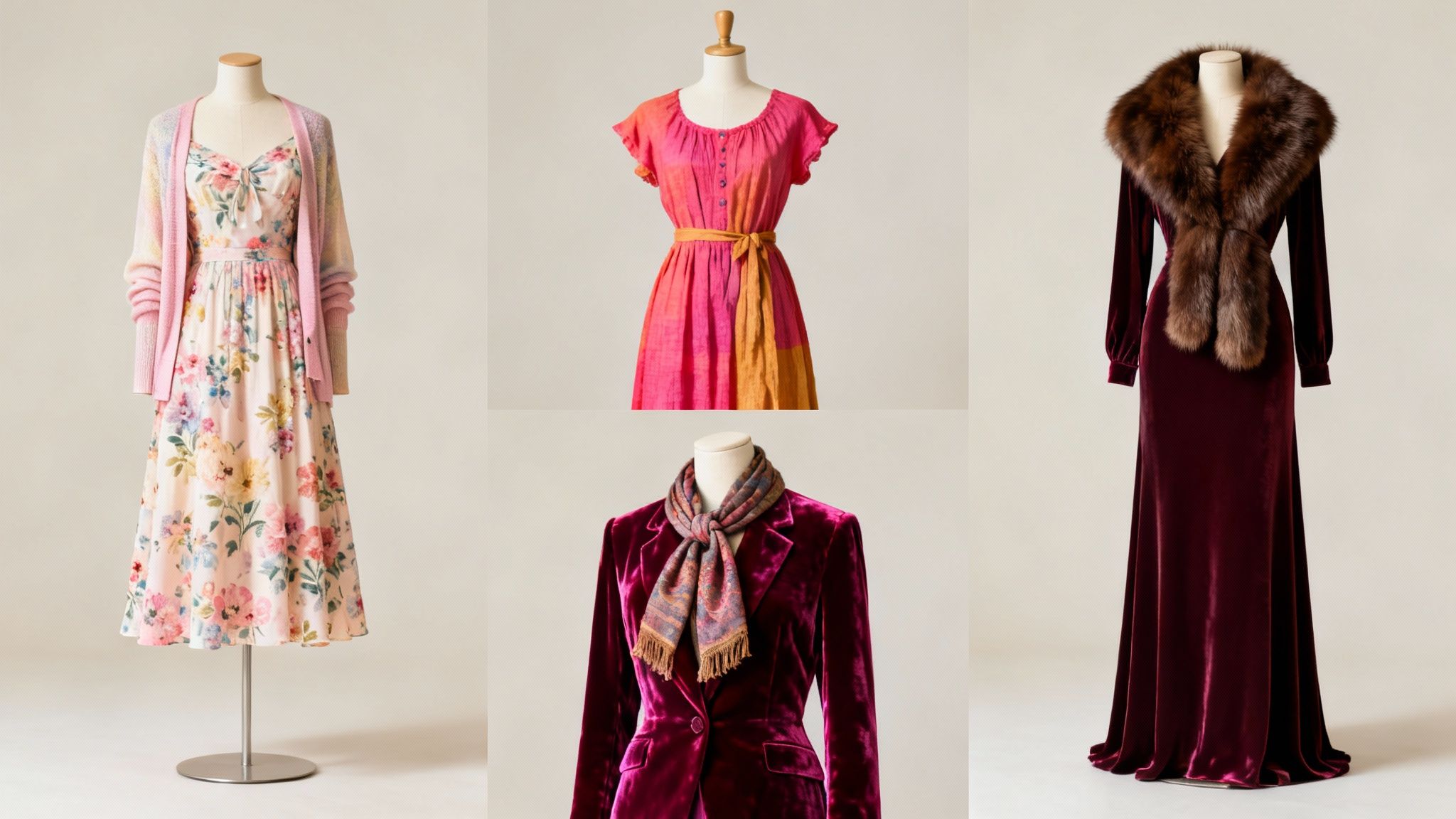 Convidados em um casamento, com trajes adequados para a estação.