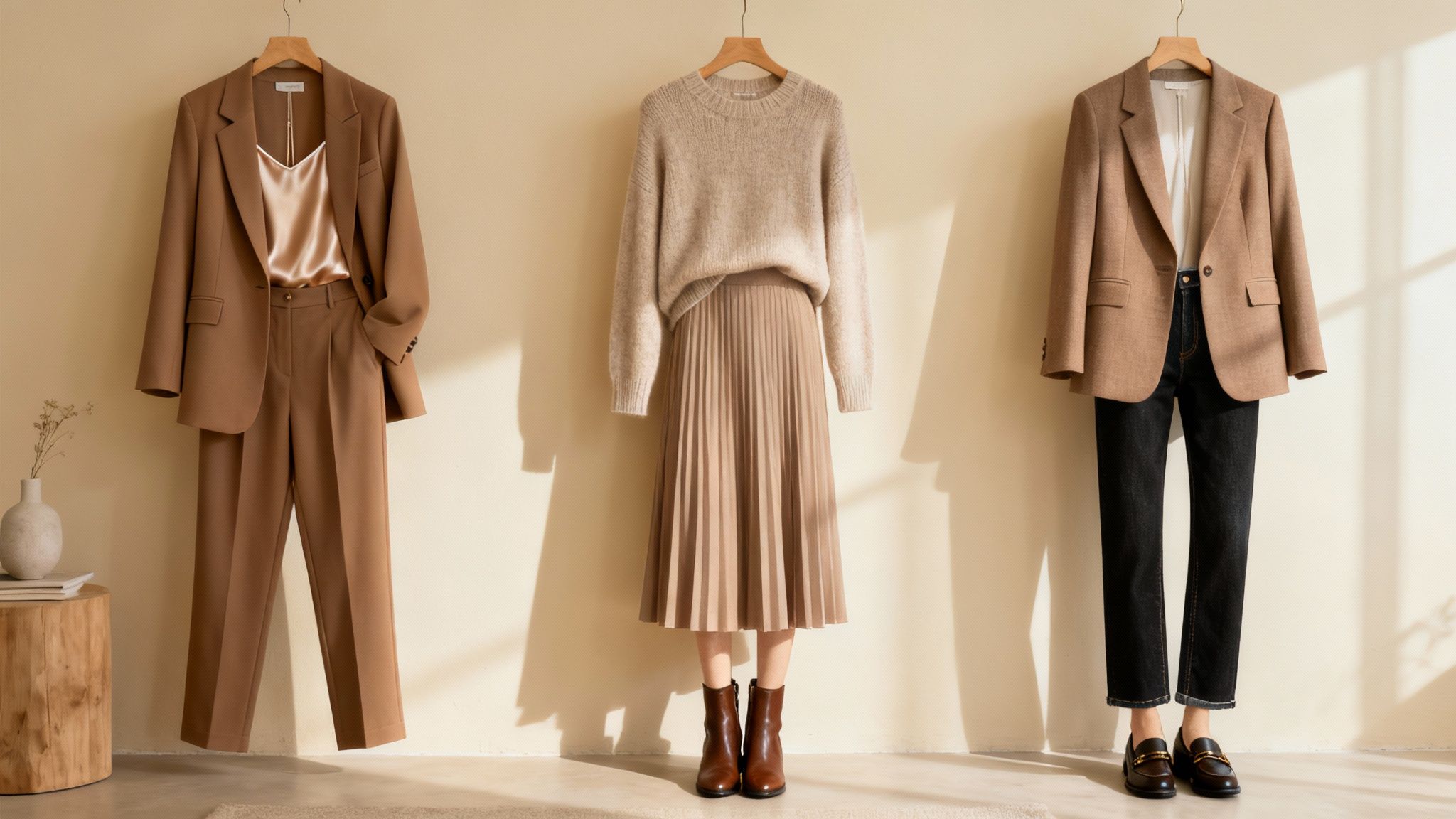 Woman in a business casual outfit, smiling confidently