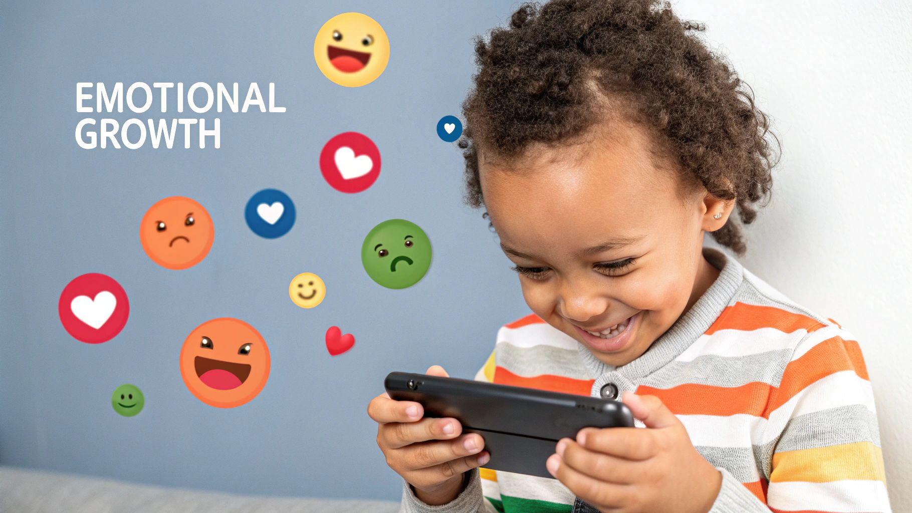 A child looking thoughtful while playing, representing emotional resilience