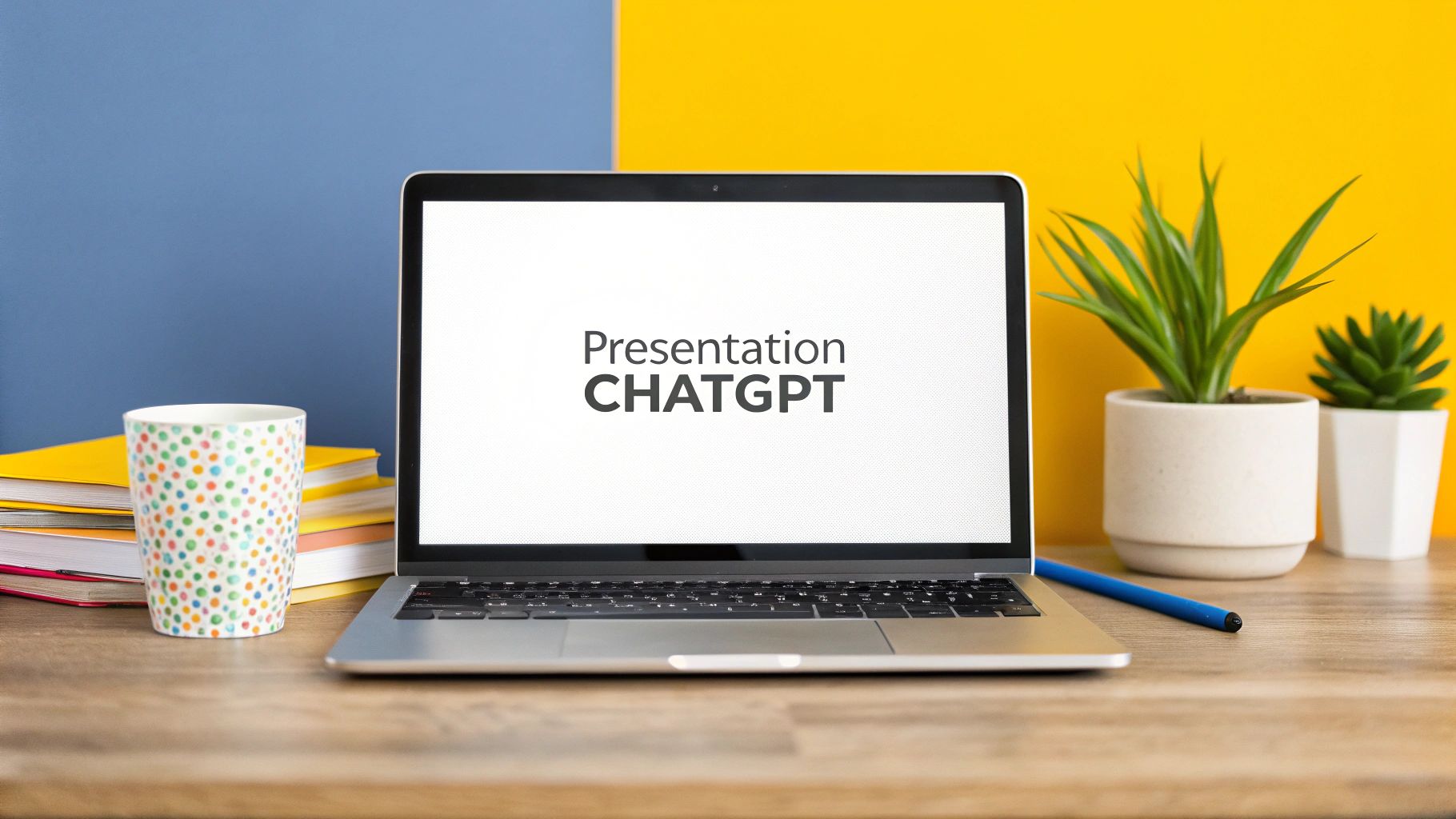 Une personne travaillant sur un ordinateur portable avec des icônes d'IA flottant autour