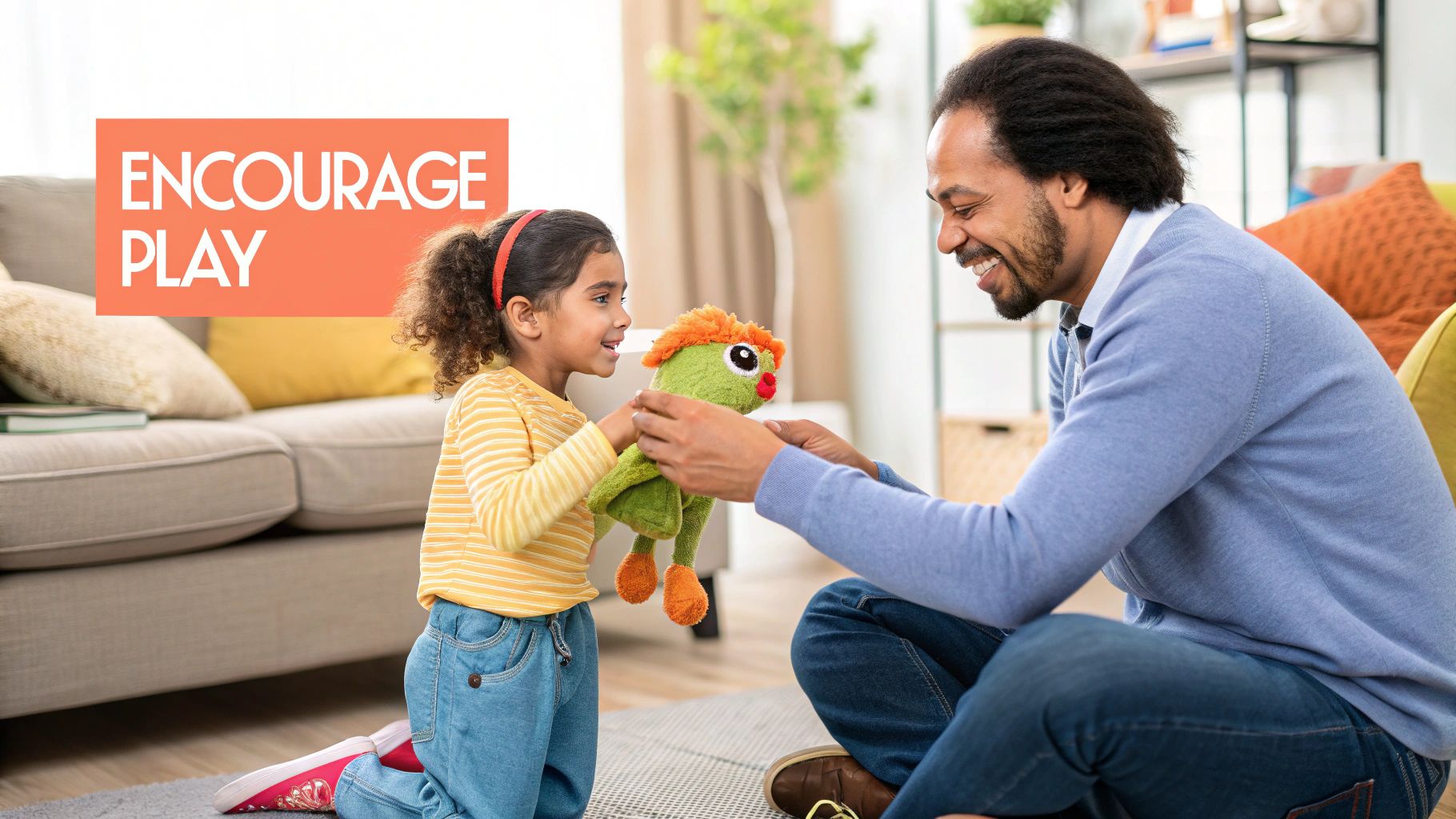 A child engaged in imaginative play, holding a small glowing orb, with a look of wonder.