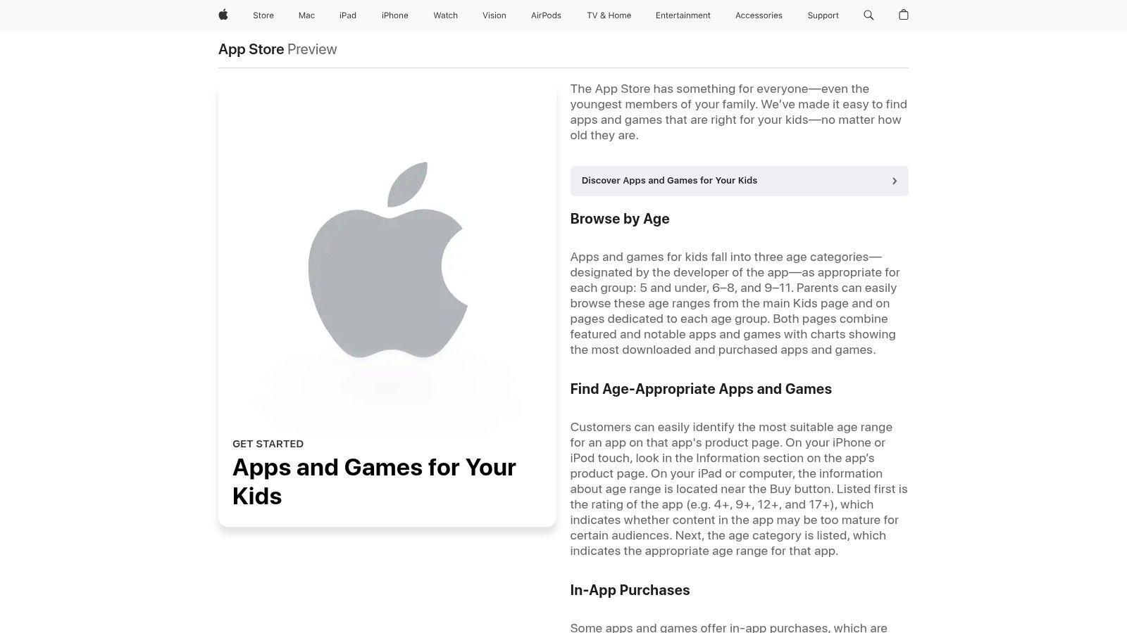 Apple App Store – Kids (5 & Under)