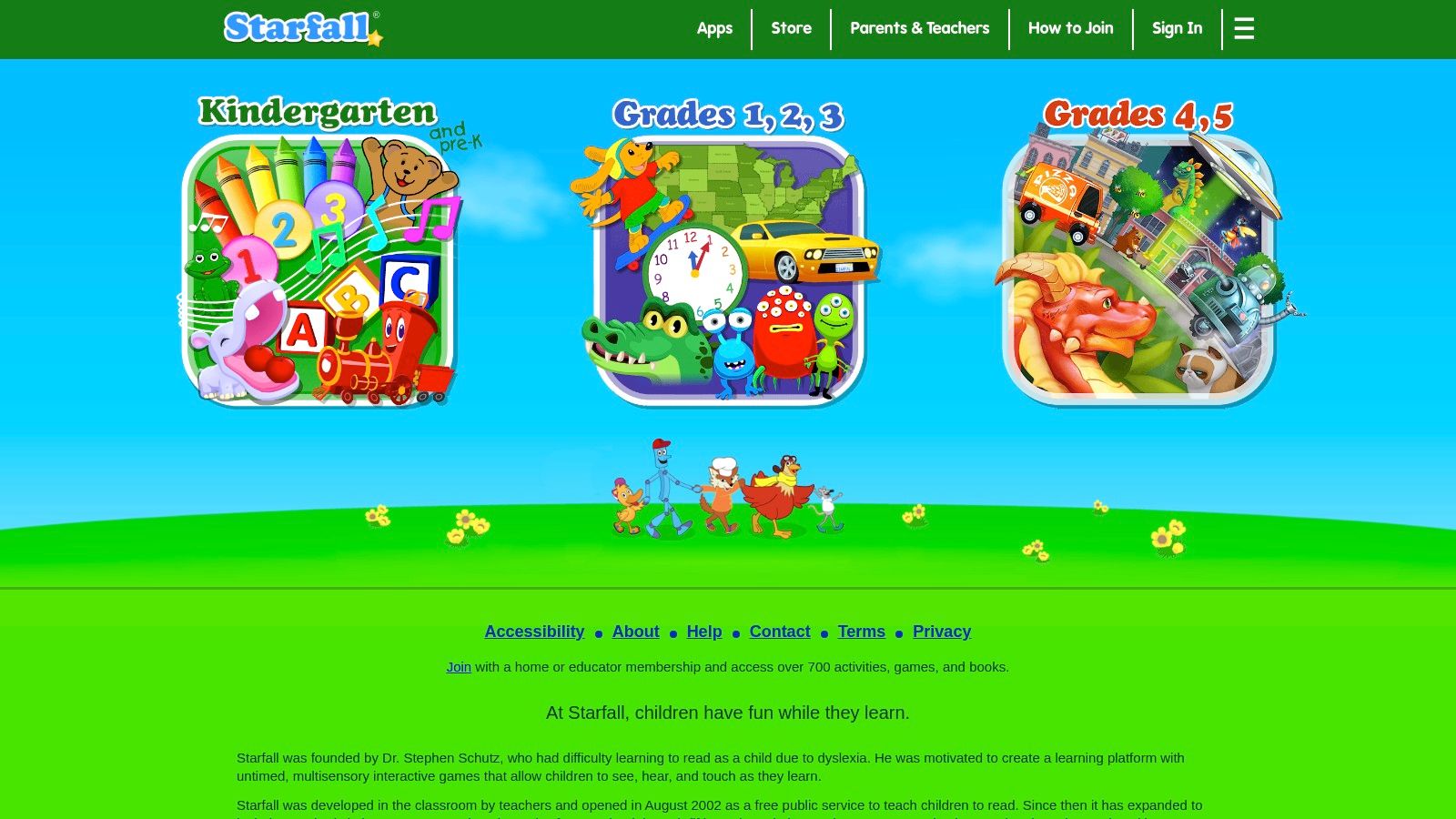 Starfall (Pre-K–Early Elementary)