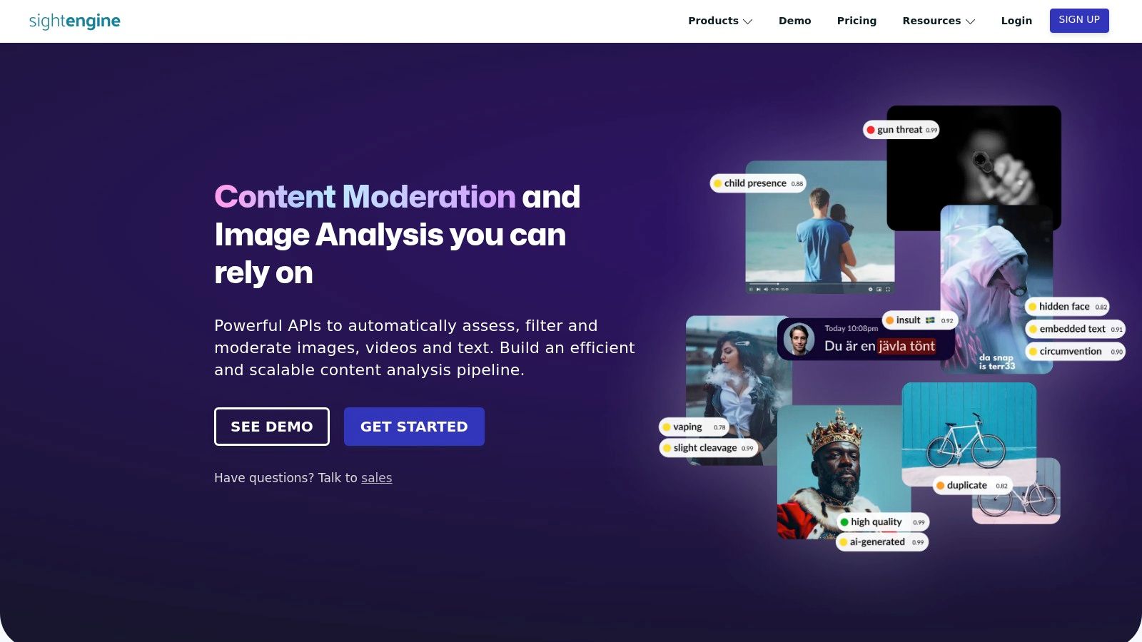 Le top des IA pour analyser une image gratuitement (et bluffer vos concurrents) 11 Sightengine