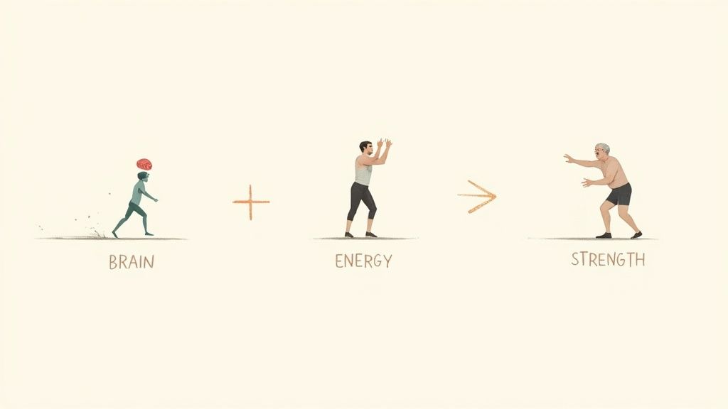 A person in athletic gear is focused on solving a puzzle, representing mental sharpness and creatine's cognitive benefits.