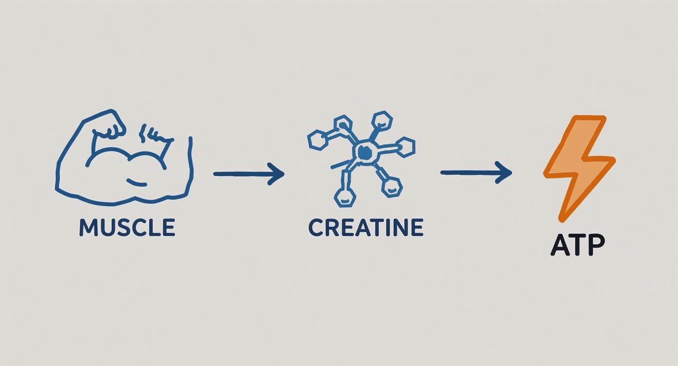 Infographic about creatine for athletic performance