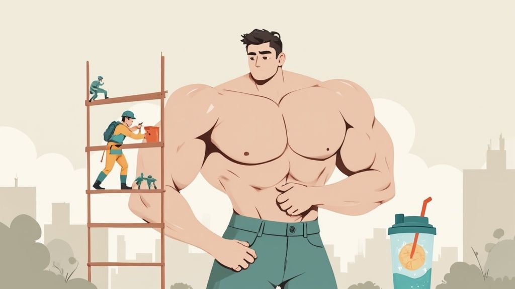 A person drinking a BCAA supplement shake after a workout