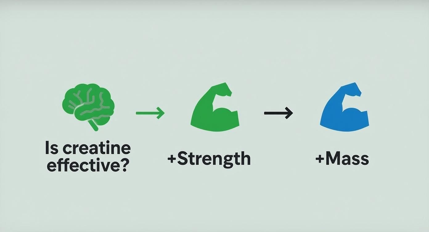 Infographic about is creatine good for building muscle