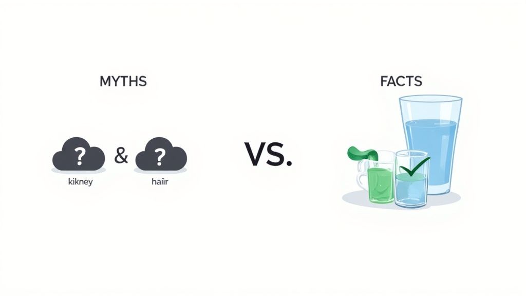 Man drinking a protein shake while working out