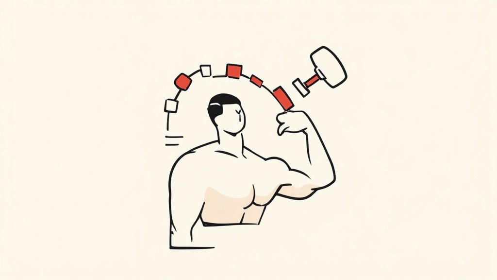 Man preparing a creatine shake in the gym