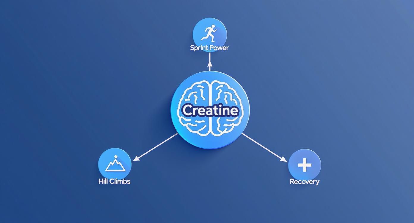 Infographic about creatine for endurance athletes