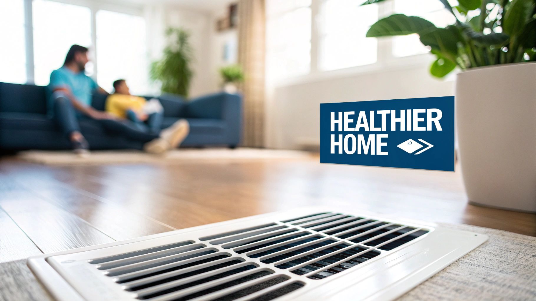 A clean air conditioning duct interior showing its metallic surface