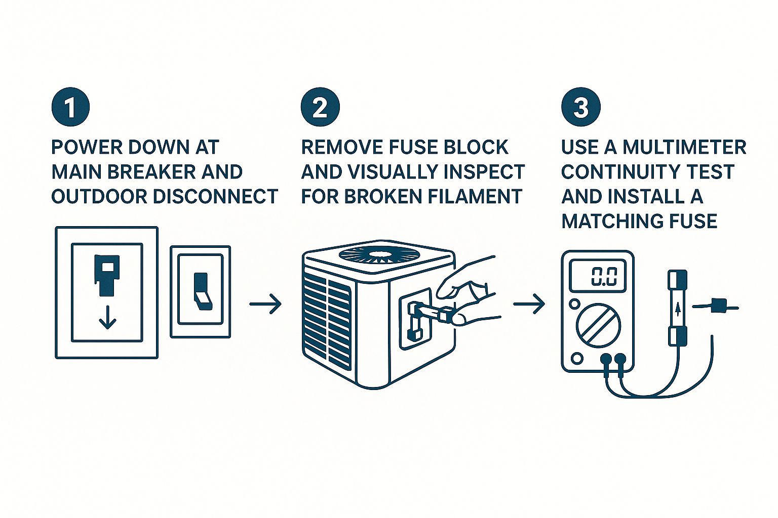 Infographic about air conditioner blown fuse