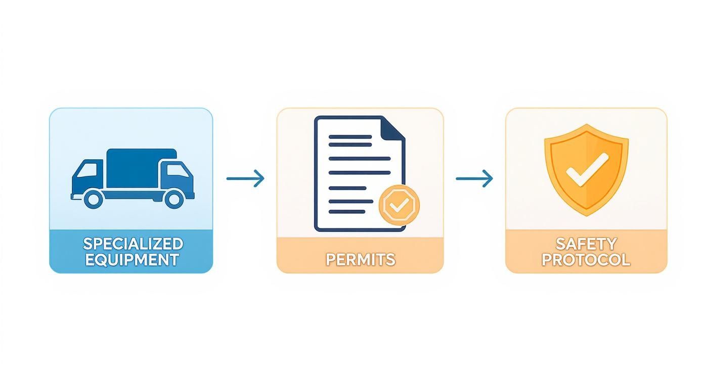Infographic about heavy load logistics
