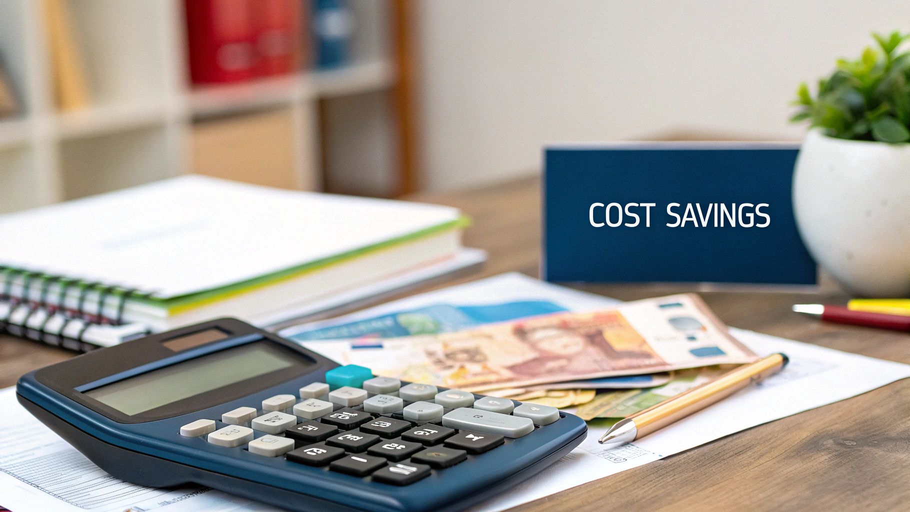 A person carefully reading the fine print on a document with a magnifying glass.