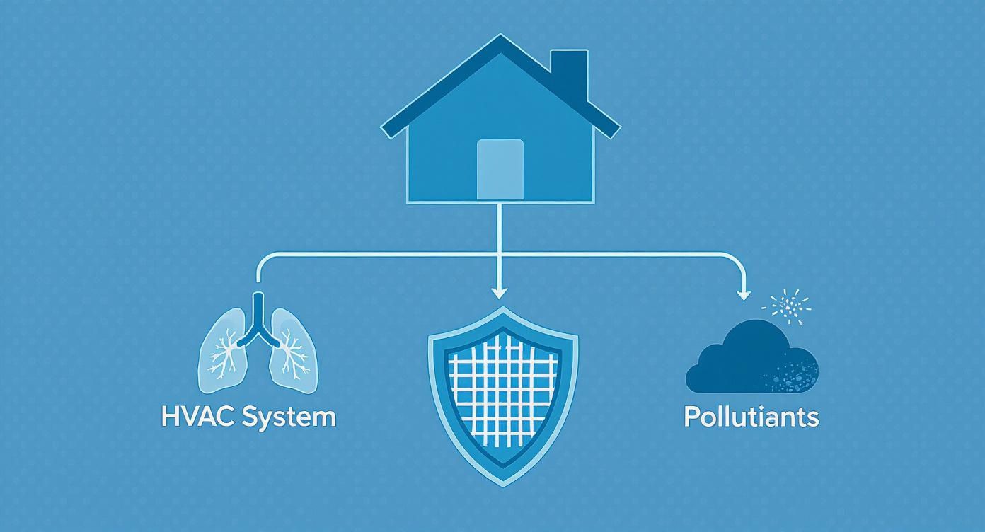 Infographic about filters for home air vents