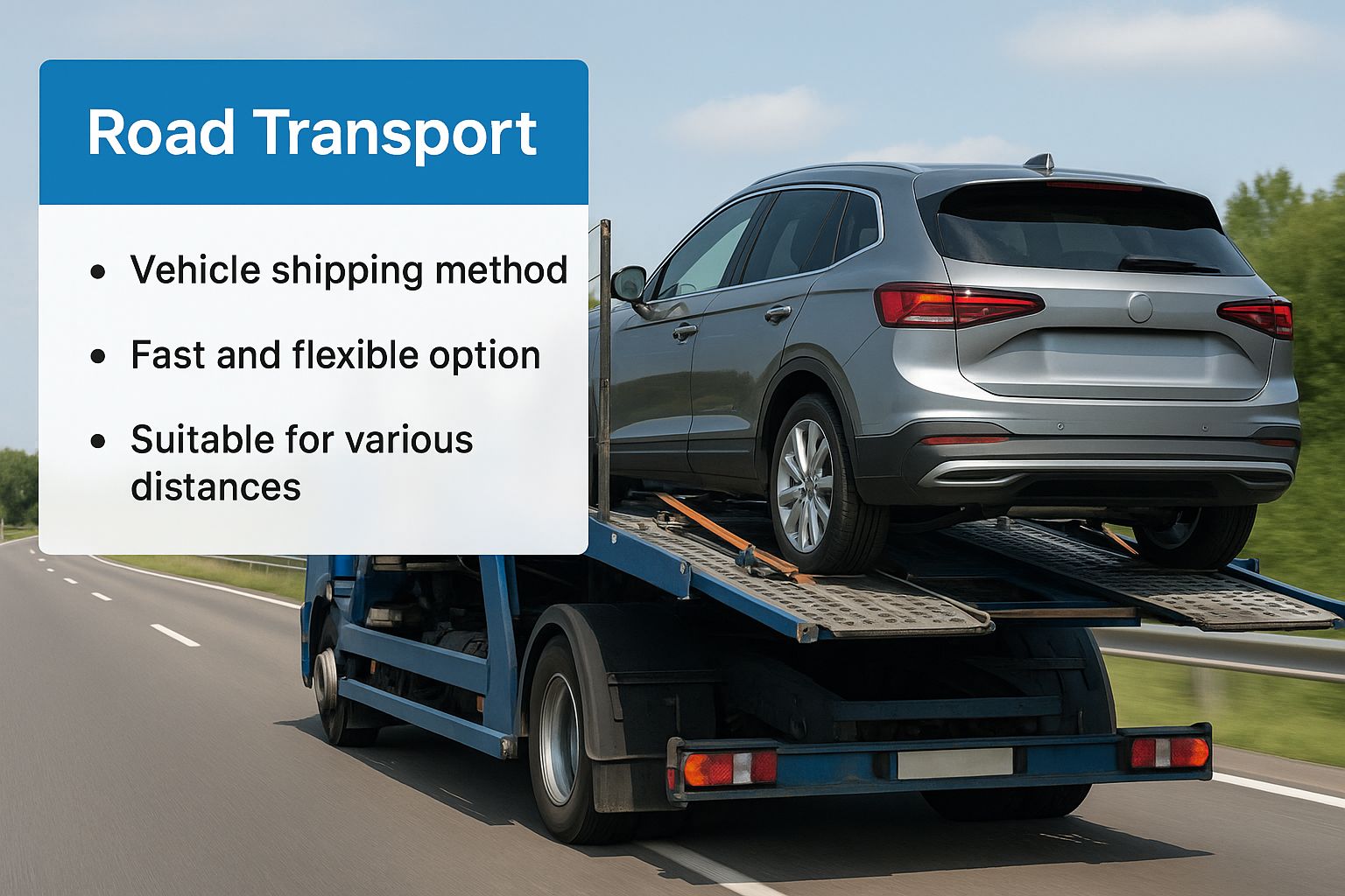 Infographic about shipping vehicles within canada