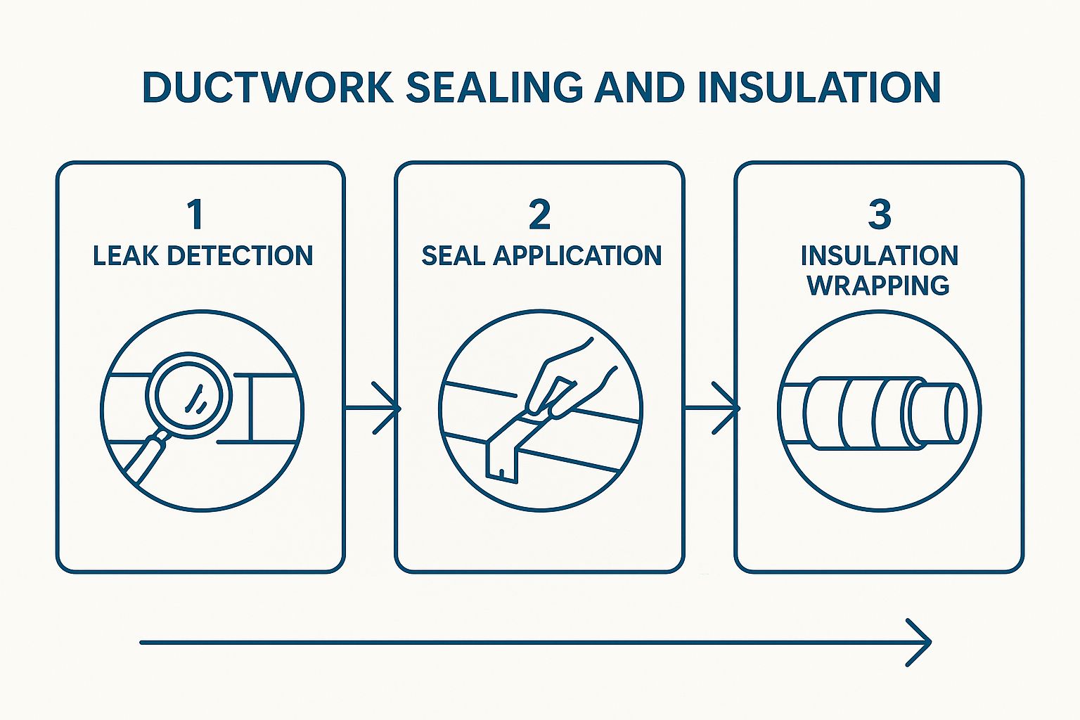 Infographic showing key data about Proper Ductwork Sealing and Insulation