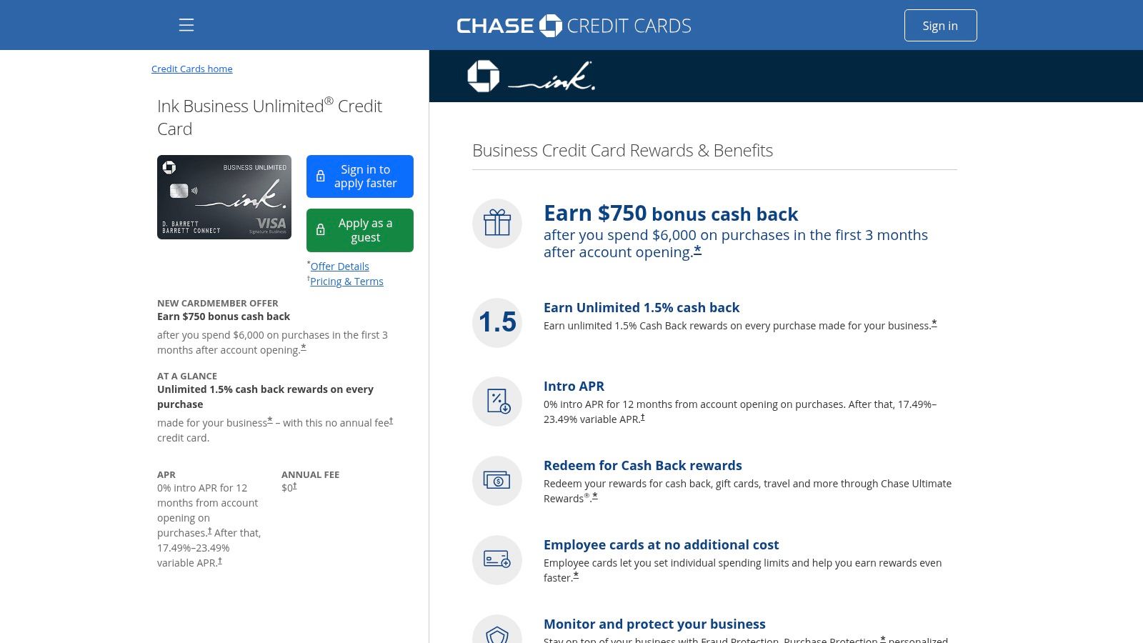 Chase Ink Business Unlimited