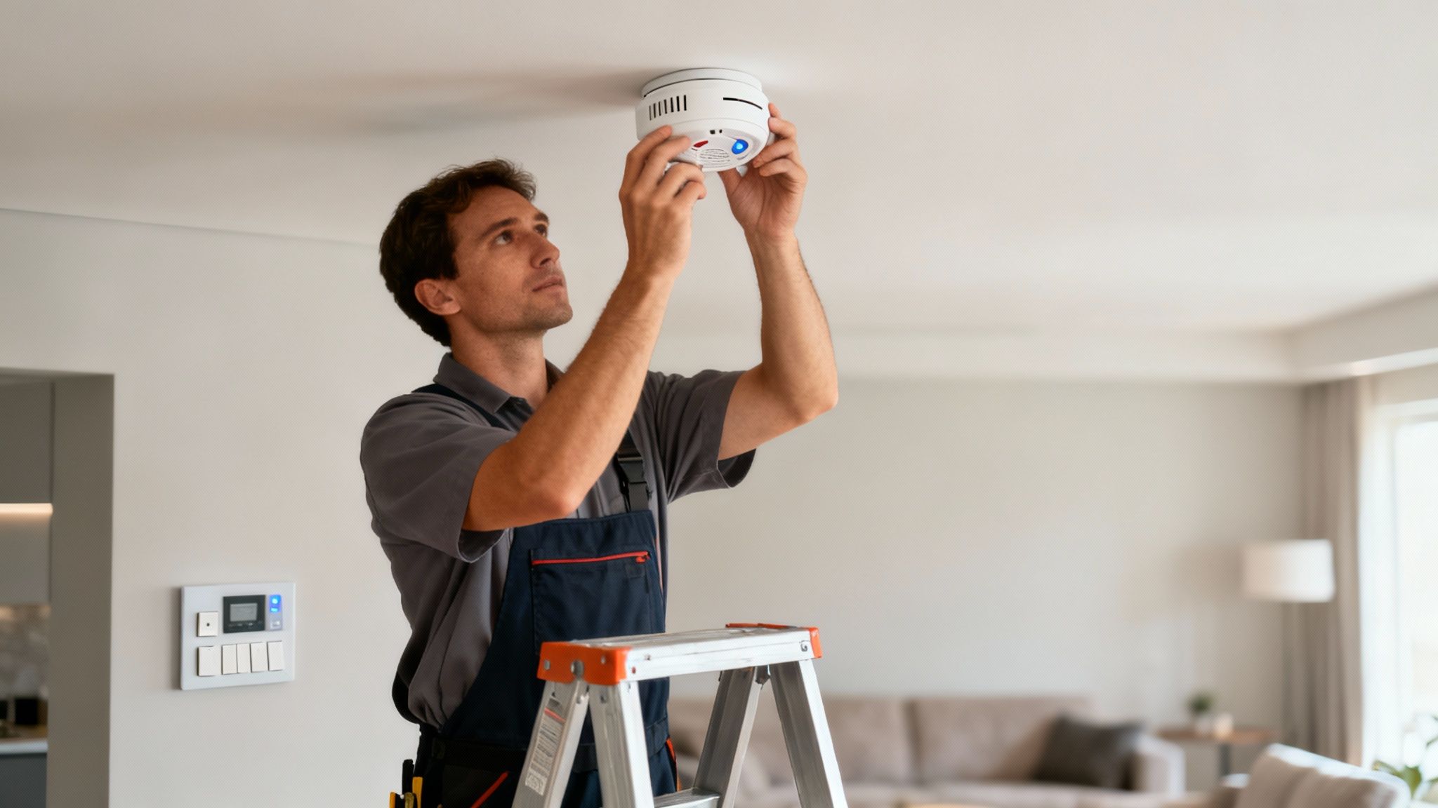 An Electrician Providing A Quote On A Tablet
